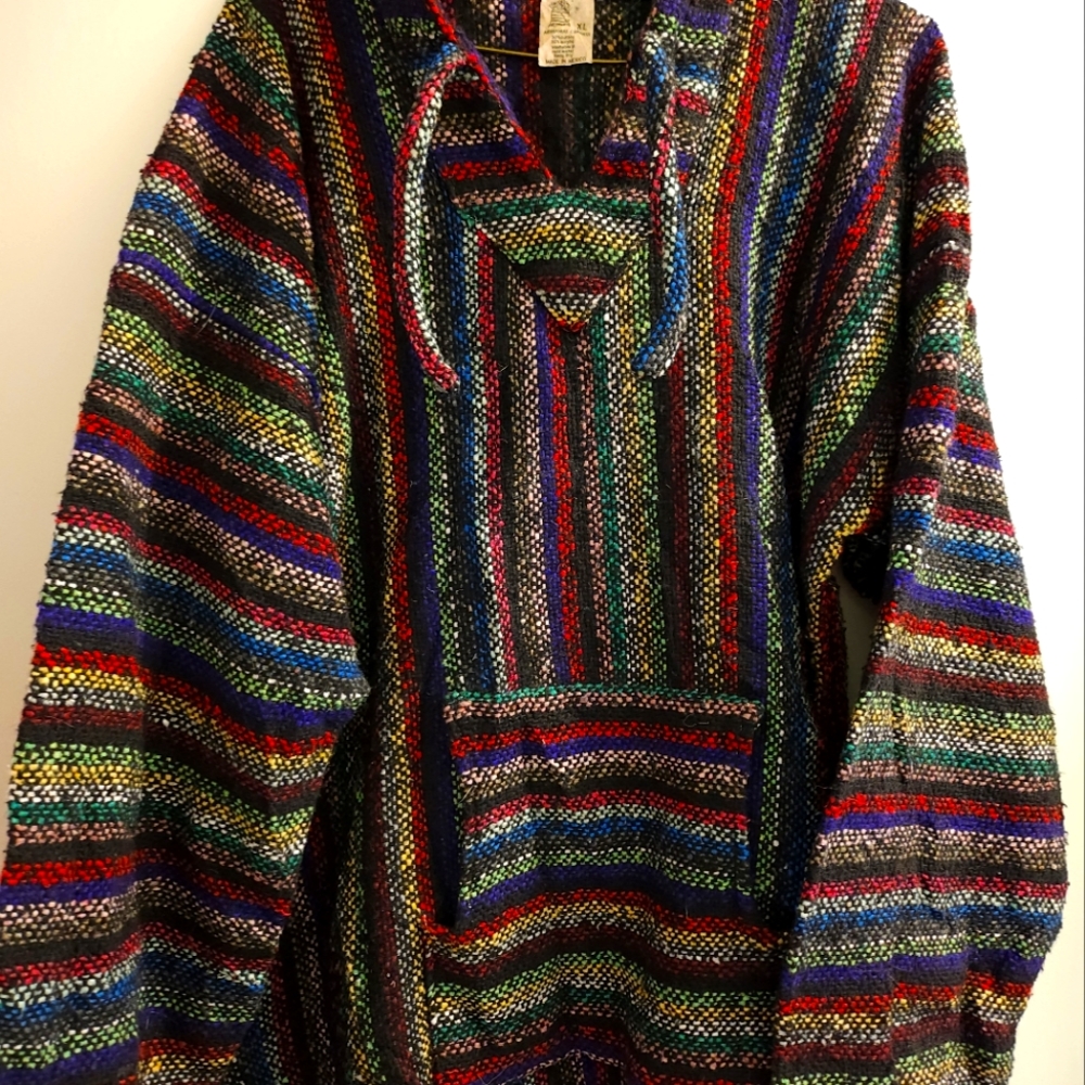 Artesanias Cuamatzi Made in Mexico 90's Beach Hoodie. Xl Preloved.